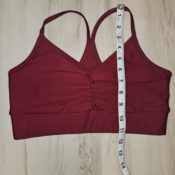 Savvi Addy Sports Bra Red Women's Medium (Tag Worn) Low Impact Racerback - Picture 4 of 9